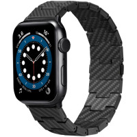 Ремінець для годинника Pitaka Carbon Fiber Watch Band Retro Black/Grey for Apple Watch 49/45/44mm