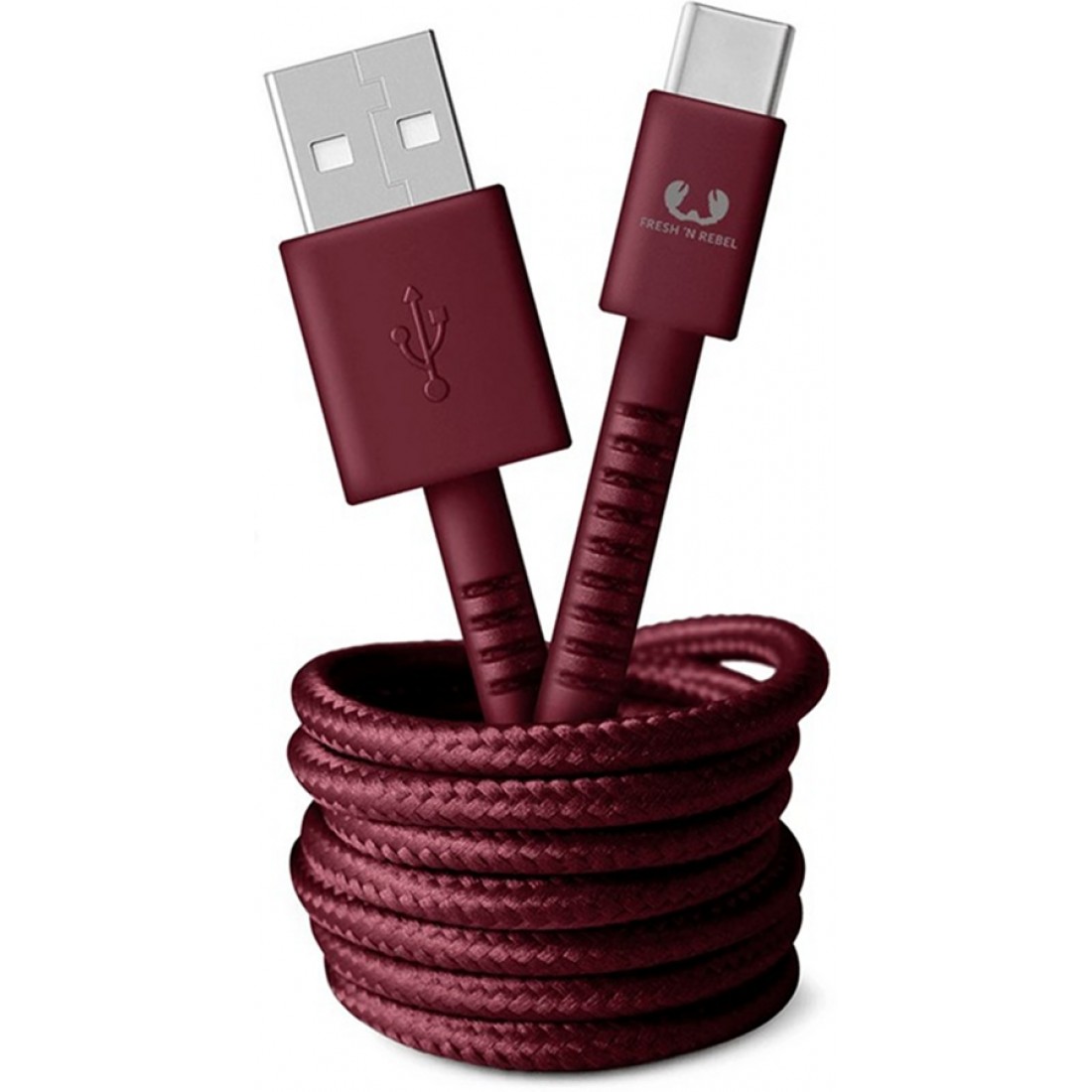 Кабель USB-A to USB-C Fresh 'N Rebel Fabriq Cable Ruby (1,5m) (2CCF150RU)