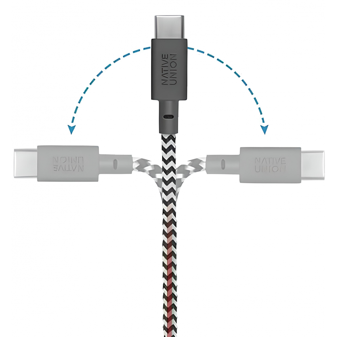 Кабель USB-A to USB-C Native Union Belt Cable Zebra (3 m) (BELT-KV-AC-ZEB-3)