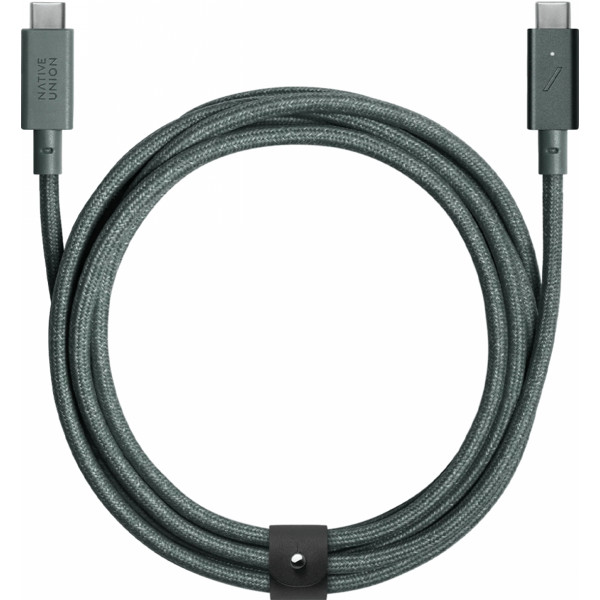 Кабель USB-C to USB-C  Native Union Belt Cable Pro 240W Slate Green (2.4 m) (BELT-PRO2-GRN-NP)