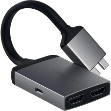 Адаптер Satechi Aluminum Type-C Dual HDMI Adapter Space Gray (ST-TCDHAM)