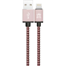 Кабель USB-A to Lightning XtremeMac Nylon Cable Rose Gold (1.2 m) (XCL-PRC-33)