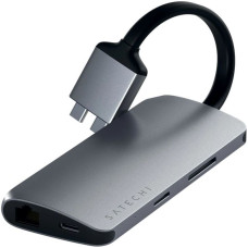 Адаптер Satechi Aluminum Type-C Dual Multimedia Adapter Space Gray