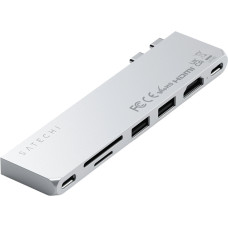 Адаптер Satechi USB-C Pro Hub Slim Silver (ST-HUCPHSS)