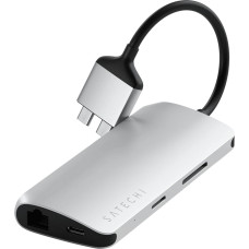 Адаптер Satechi Aluminum Type-C Dual Multimedia Adapter Silver