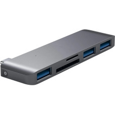 Адаптер Satechi Aluminum Type-C USB 3.0 3-in-1 Combo Hub Space Gray (ST-TCUHM)