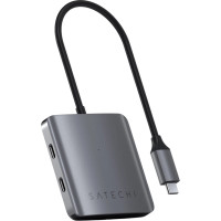 Адаптер Satechi Aluminum Type-C 4-Port Hub Space Gray