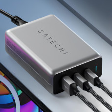 Мережевий зарядний пристрій Satechi 100W USB-C PD Compact GaN Space Gray