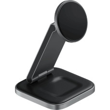 Satechi 3-in-1 Foldable Qi2 Wireless Charging Stand Space Gray