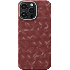 Pitaka Tactile Woven Case Monogram Red/Gold for iPhone 16 Pro Max