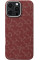 Pitaka Tactile Woven Case Monogram Red/Gold for iPhone 16 Pro