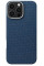 Pitaka Tactile Woven Case Monogram Dark Blue for iPhone 16 Pro Max