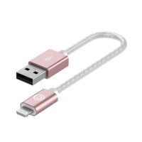 Кабель USB-A to Lightning Leather Cable A.L Rose Gold (0.15 m) LABC-510-RG