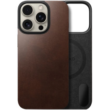 Nomad Magnetic Leather Rustic Brown Horween for iPhone 16 Pro Max