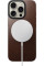 Nomad Magnetic Leather Rustic Brown Horween for iPhone 16 Pro