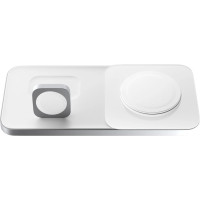 Беспроводное зарядное устройство Nomad Base One Max Qi2 3-in-1 Charging Hub (3rd Gen) Silver (NM01563385)