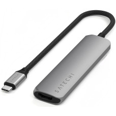 Satechi 4-in-1 USB-C Slim Multiport Adapter 4K Space Grey