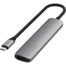 Satechi 6-in-1 USB-C Slim Multiport Adapter 4K Space Grey