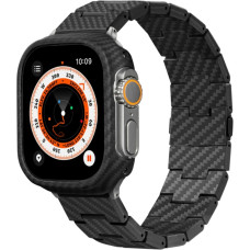 Ремінець для годинника Pitaka Carbon Fiber Watch Band Retro Black/Grey for Apple Watch 49/45/44mm (AWB2311)