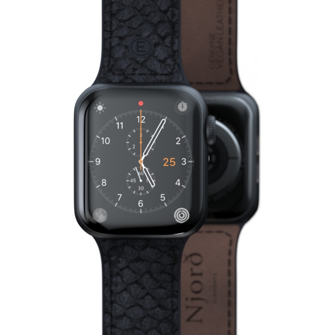 Ремінець для годинника Njord Salmon Leather Strap Dark Grey for Apple Watch 41mm/40mm (SL14110)