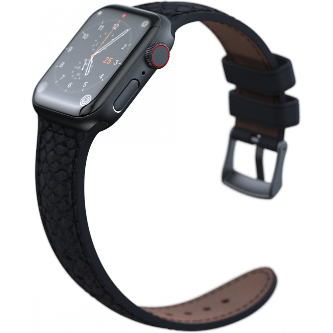 Ремінець для годинника Njord Salmon Leather Strap Dark Grey for Apple Watch 45mm/44mm (SL14120)