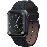 Ремінець для годинника Njord Salmon Leather Strap Dark Grey for Apple Watch 45mm/44mm