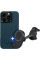 Набір чохол та автотримач Pitaka MagEZ Case 4 Twill 1500D Black/Blue для iPhone 15 Pro (KI1508P) та Car Mount Pro 2 Car Vent Black (Tesla) (CM2302T)