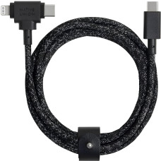 Кабель USB-C to USB-C/Lightning Native Union Belt Cable Universal Cosmos Black (1.5 m)