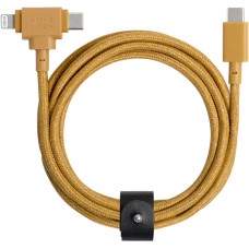 Кабель USB-C to USB-C/Lightning Native Union Belt Cable Universal Kraft (1.5 m)