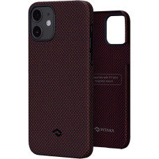 Чохол-накладка Pitaka MagEZ Case Plain Black/Red для iPhone 12 (KI1204M)