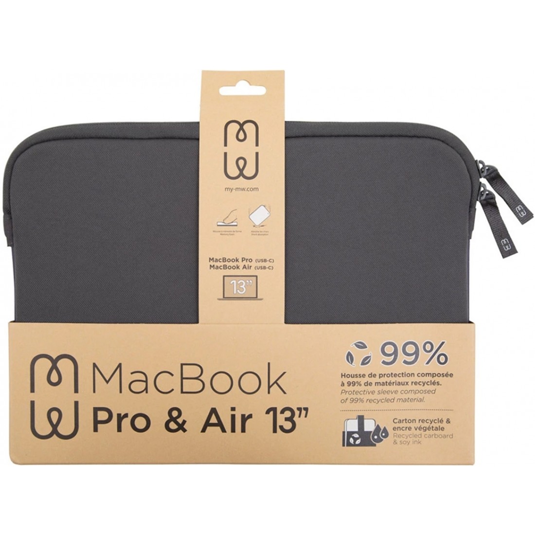 MW Horizon Sleeve Case Blackened Pearl for MacBook Pro 13" M1/MacBook Air 13" M1 (MW-410123)