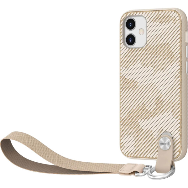 Чохол-накладка Moshi Altra Slim Case with Wrist Strap Sahara Beige для iPhone 12 mini