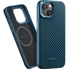 Чохол-накладка Pitaka MagEZ Case Pro 4 Twill 1500D Black/Blue для iPhone 15 (KI1508MMP)