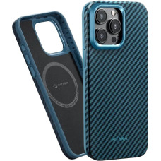 Pitaka MagEZ Case Pro 4 Twill 1500D Black/Blue for iPhone 15 Pro Max