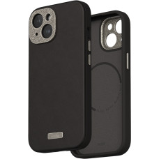 Чохол-накладка Moshi Napa Slim Hardshell Case Midnight Black для iPhone 15 (99MO231101)