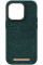 Чохол-накладка Njord Salmon Leather MagSafe Case Green для iPhone 14 Pro (NA43SL02)