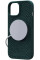 Чохол-накладка Njord Salmon Leather MagSafe Case Green для iPhone 15 Plus (NA52SL02)