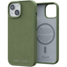Чохол-накладка Njord Suede MagSafe Case Olive для iPhone 15 (NA51SU06)