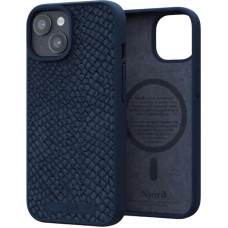 Чохол-накладка Njord Salmon Leather MagSafe Case Blue для iPhone 15 (NA51SL01)