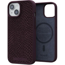 Чохол-накладка Njord Salmon Leather MagSafe Case Rust для iPhone 15 (NA51SL03)