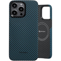 Чехол-накладка Pitaka MagEZ Case 4 Twill 1500D Black/Blue для iPhone 15 Pro Max