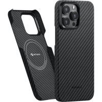 Чохол-накладка Pitaka MagEZ Case 4 Twill 1500D Black/Grey для iPhone 15 Pro Max (KI1501PM)