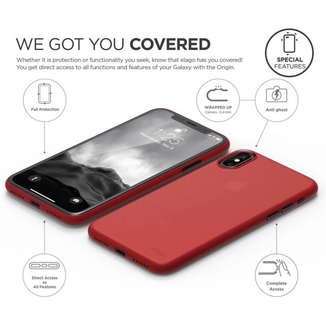 Чохол-накладка Elago Inner Core Case Red для iPhone X (ES8IC-RD)