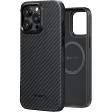 Чохол-накладка Pitaka MagEZ Case Pro 4 Twill 1500D Black/Grey для iPhone 15 Pro (KI1501PP)