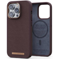 Чохол-накладка Njord Genuine Leather MagSafe Case Dark Brown for iPhone 14 Pro