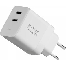 Сетевое зарядное устройство Native Union Fast GaN Charger PD 35W Dual USB-C Port White (FAST-PD35-WHT-EU)