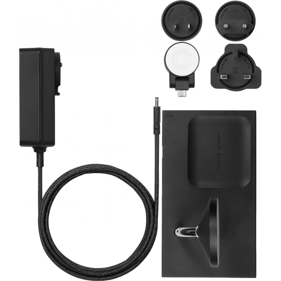 Зарядний пристрій (бездротовий) Native Union Snap 3-in-1 Magnetic Wireless Charger Black (SNAP-3IN1-BLK-EU)