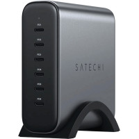 Мережевий зарядний пристрій Satechi 200W USB-C 6-Port PD GaN Space Gray