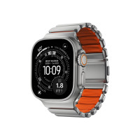 Ремінець Nomad Stratos Band для Apple Watch 46/49 Natural Hardware Ultra Orange