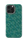 Чехол Pitaka Tactile Woven Monogram Green/Gold для iPhone 16 Pro Max - 2 - 0